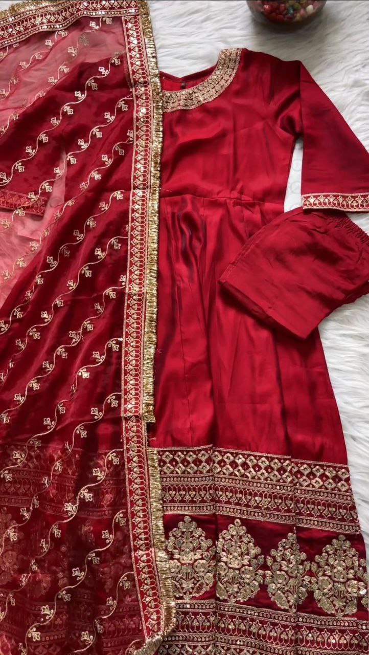 Gorgeous Red Bridal Suit