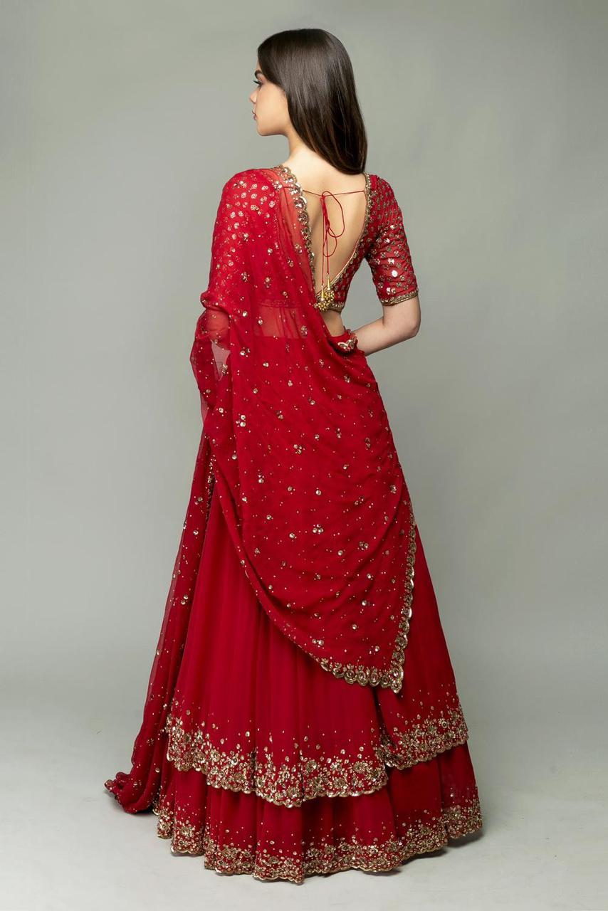 Stunning Double Ruffle Lehenga