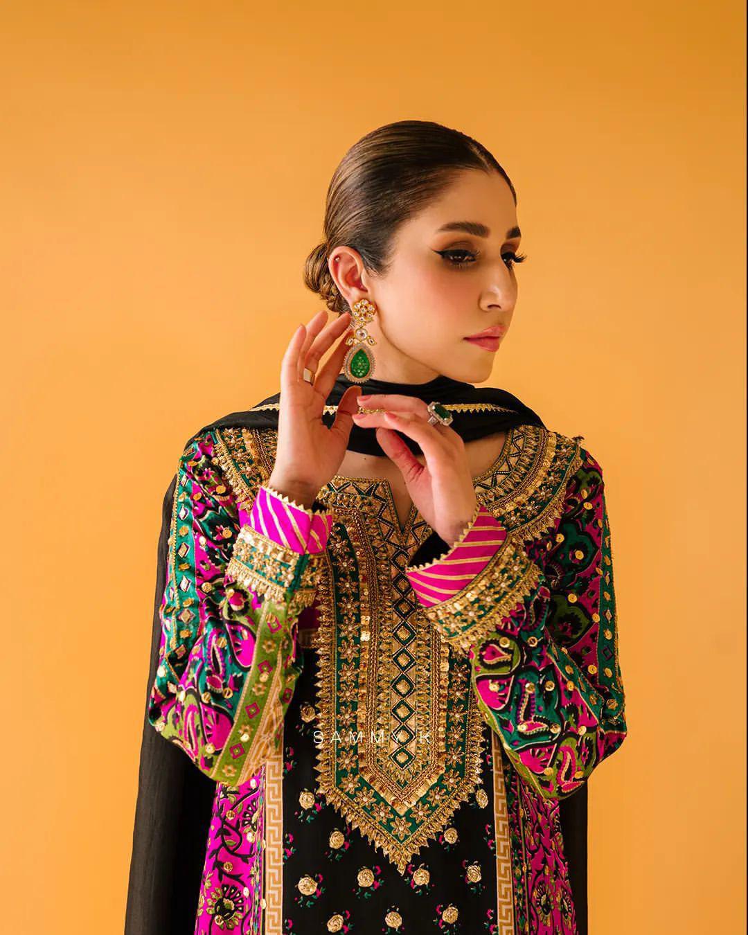 Vibrant dual tone Kurti - Palazzo Set