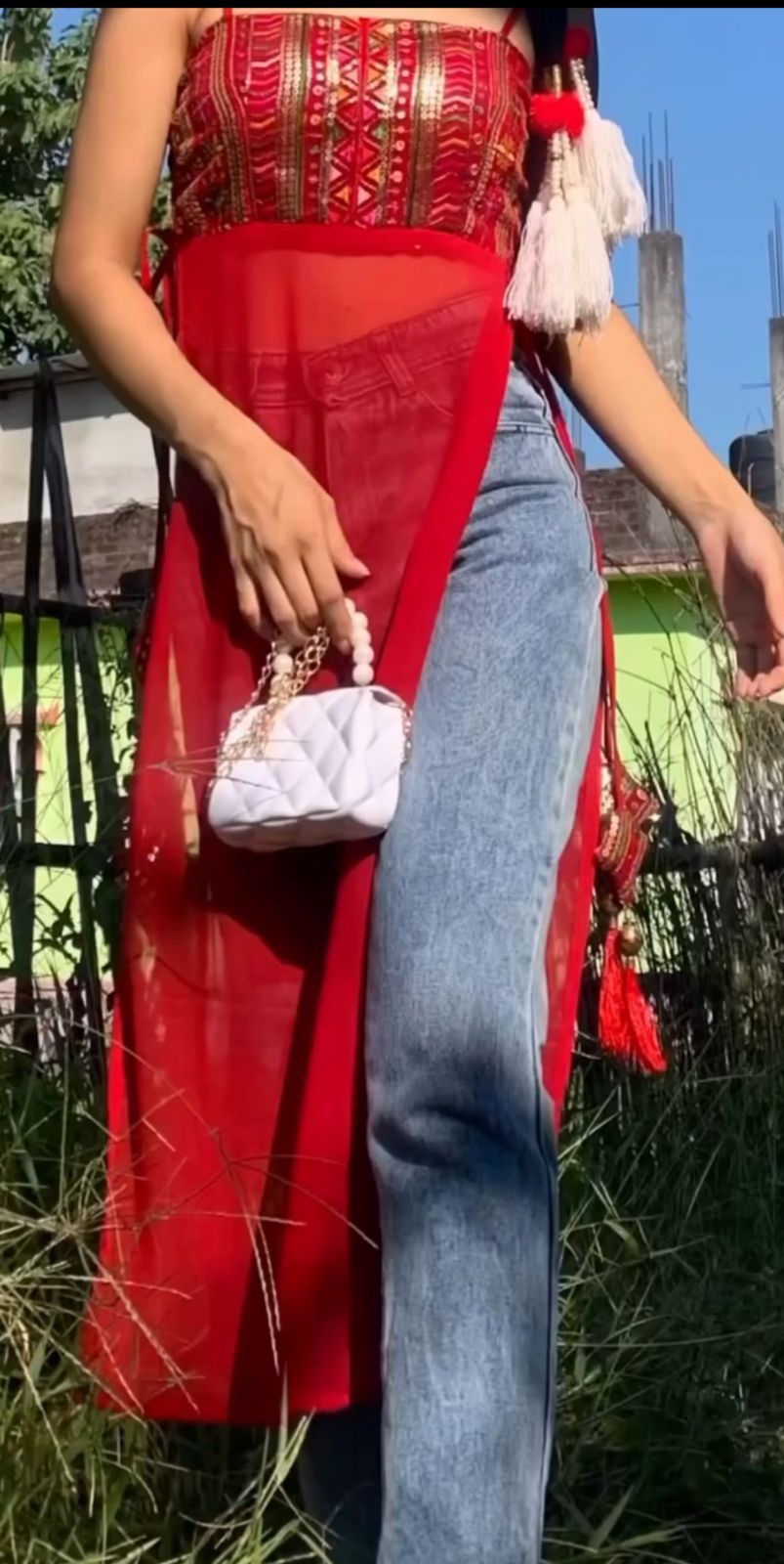 Flirtatious Cute Red Kurti