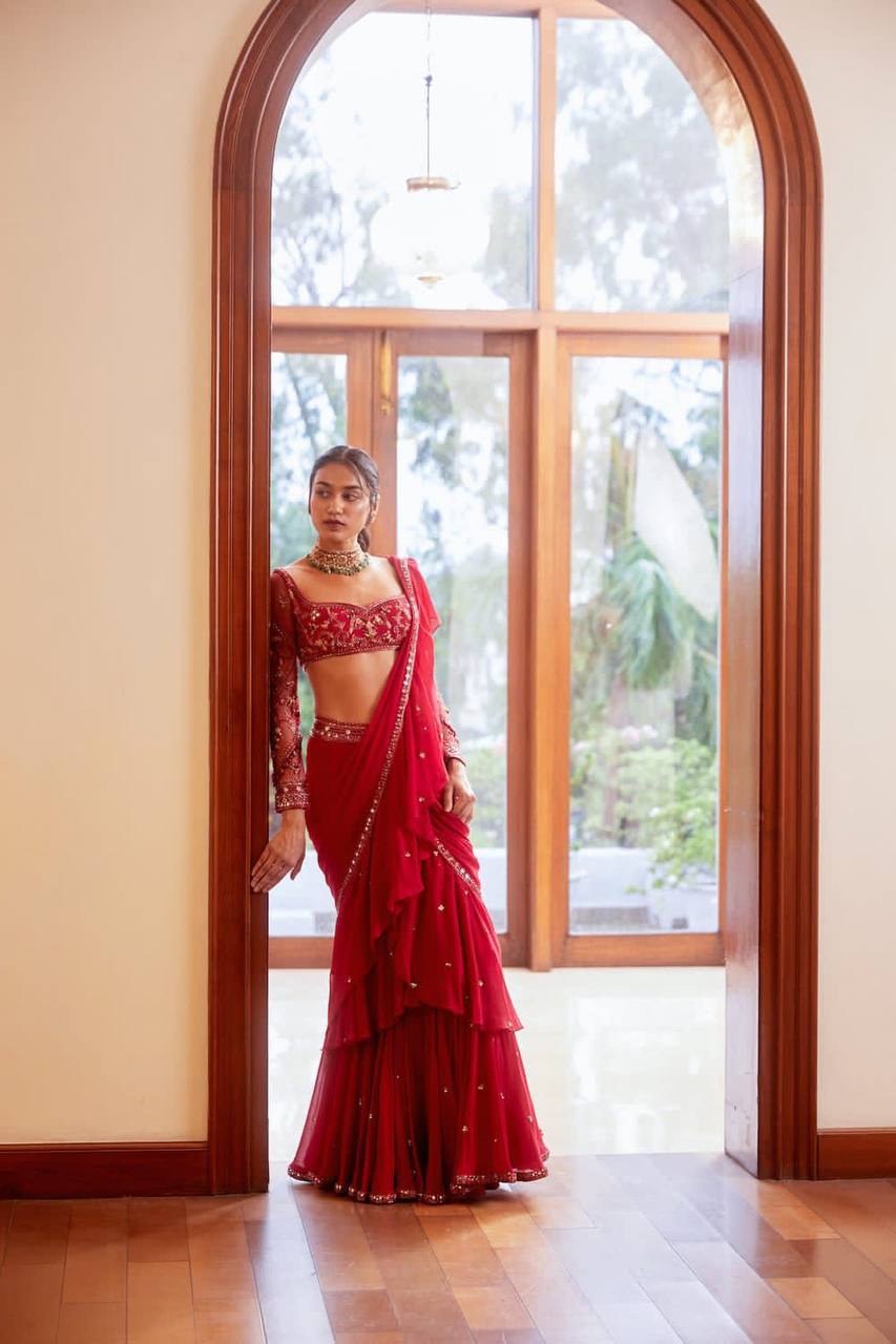 Sizzling Hot Red Saree