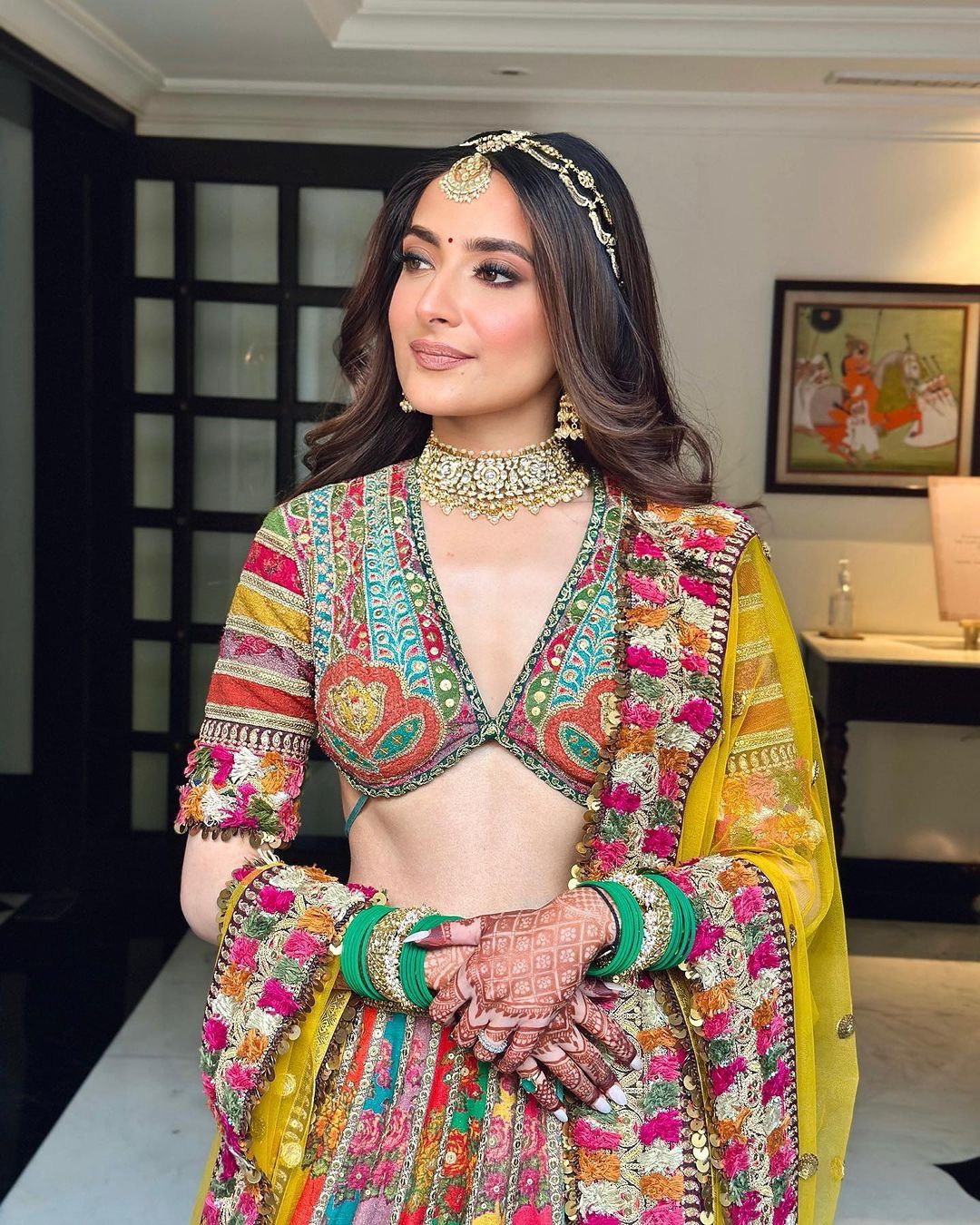 Stylish Multicolored Lehenga Choli - Main Image