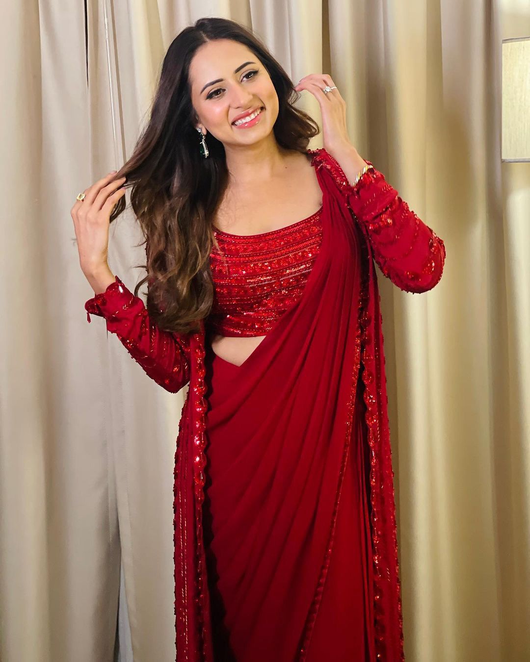 Lal Rang Soiree Jacket Style Saree