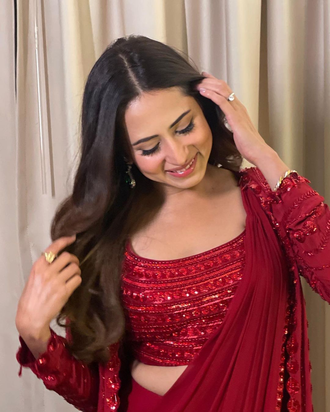 Lal Rang Soiree Jacket Style Saree