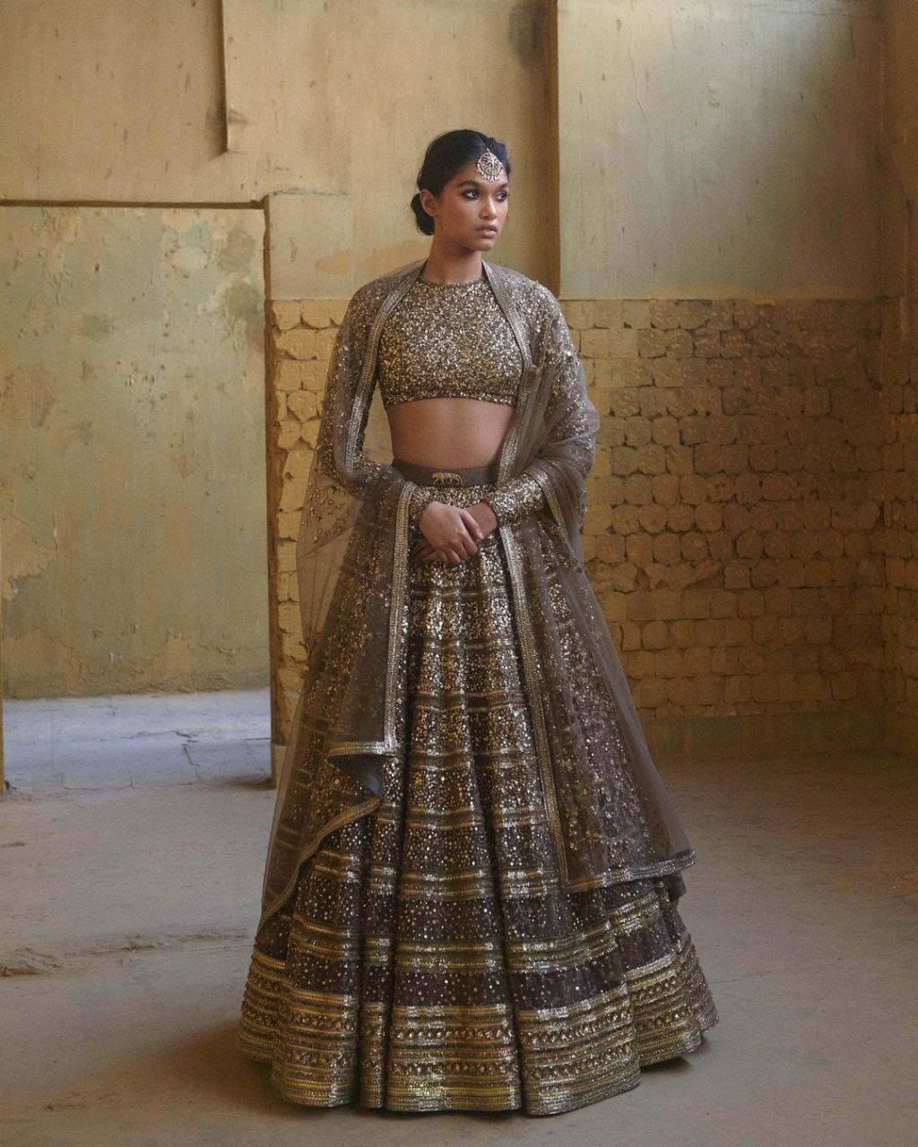 The Aureate Sabyasachi Inspired Lehenga Choli - Main Image