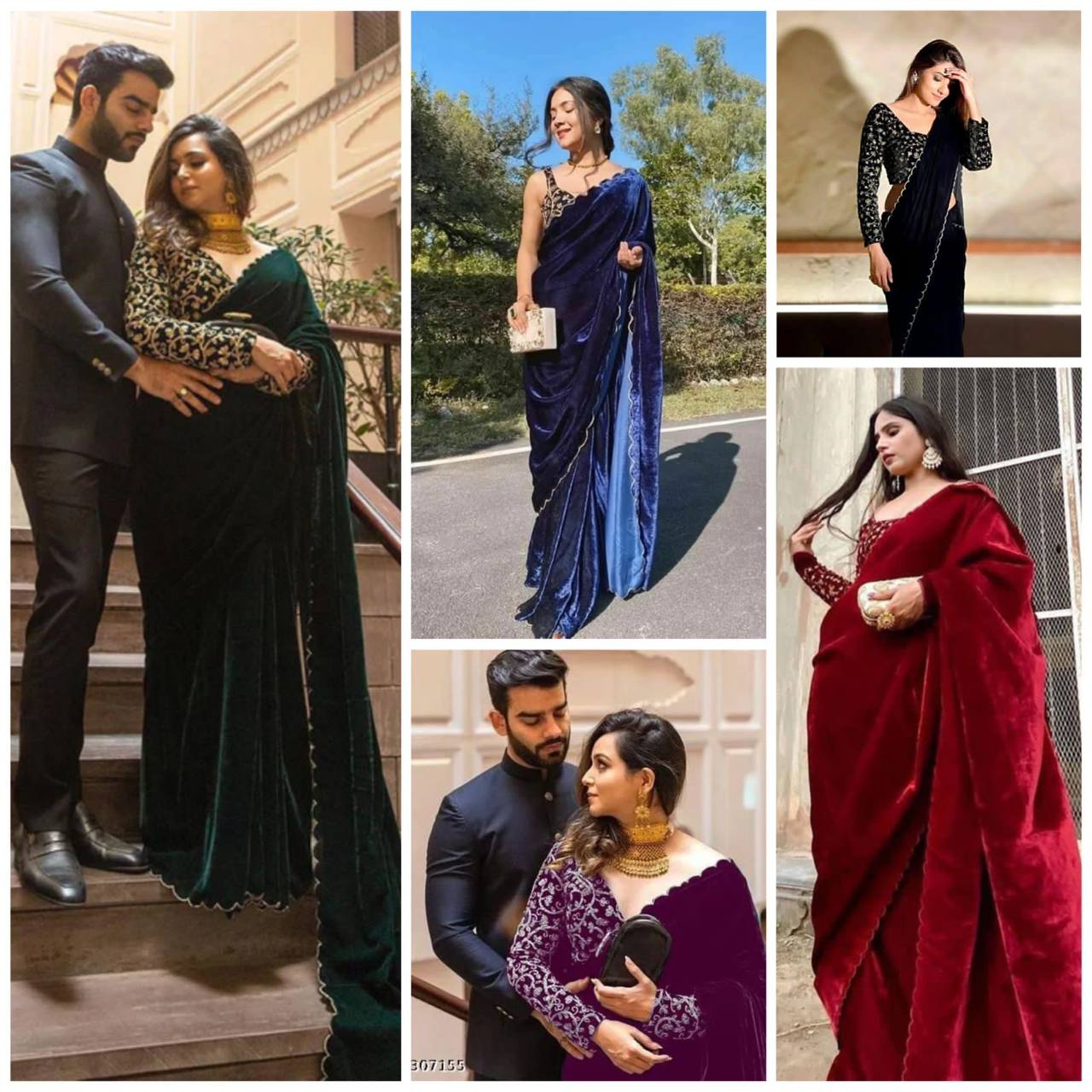 Elegant Velvet Saree