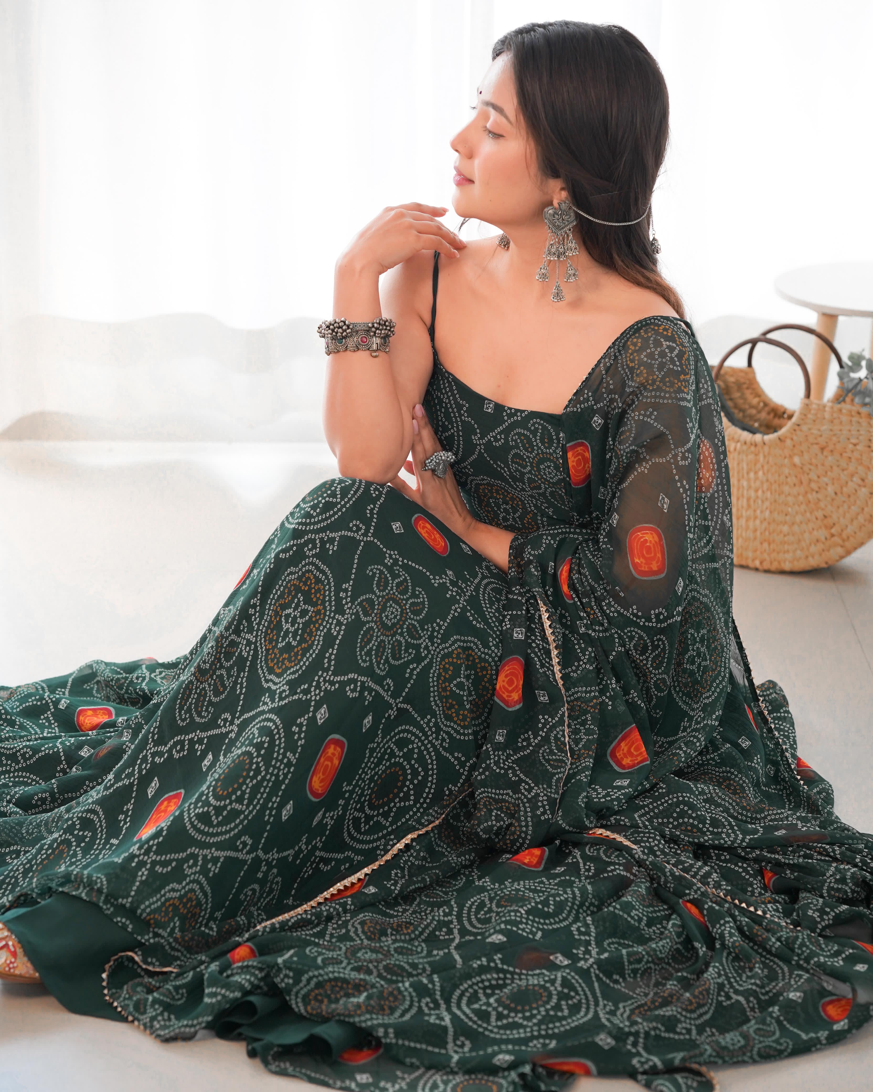 Halki Bolchaal Bandhej Dress