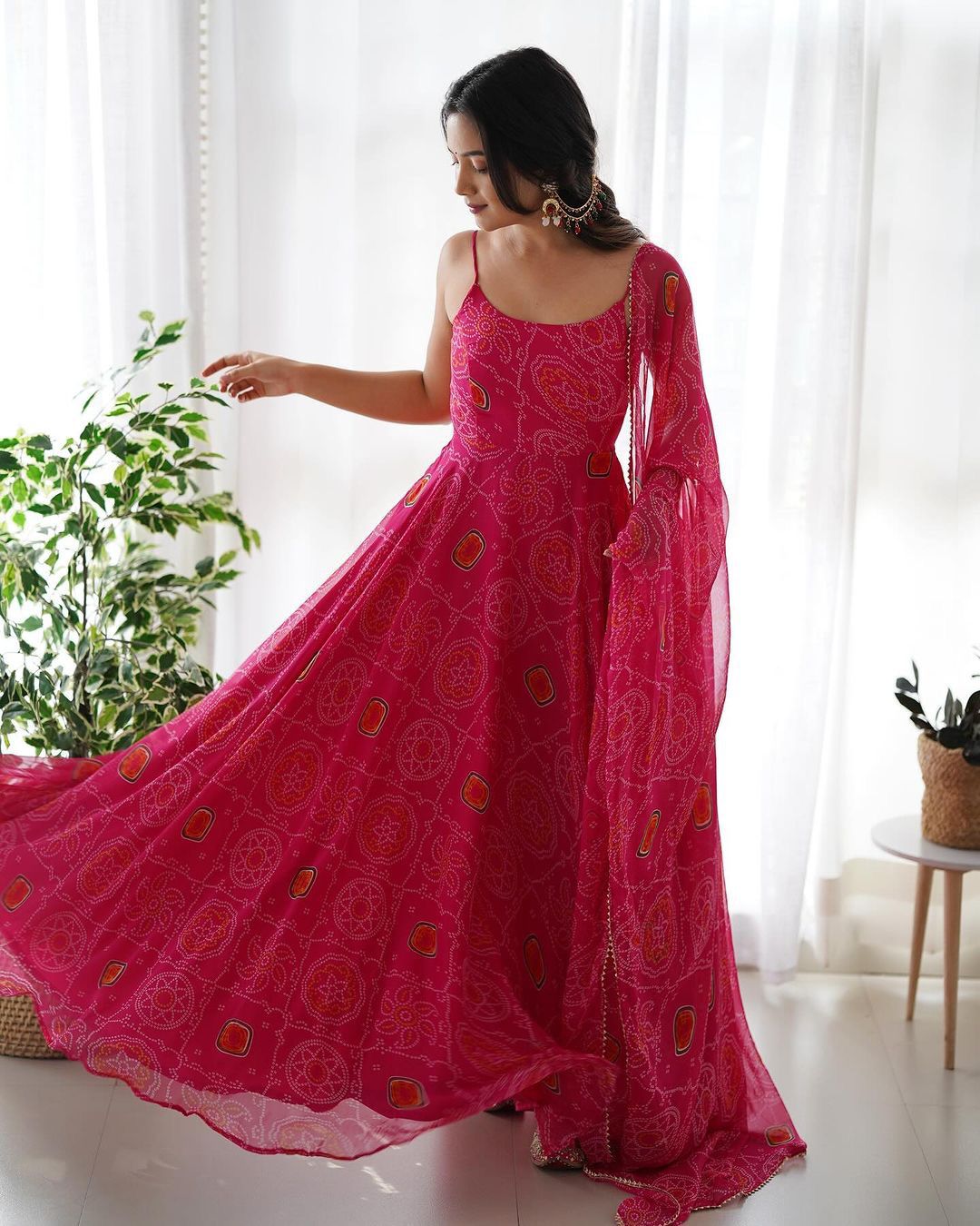 Halki Bolchaal Bandhej Dress