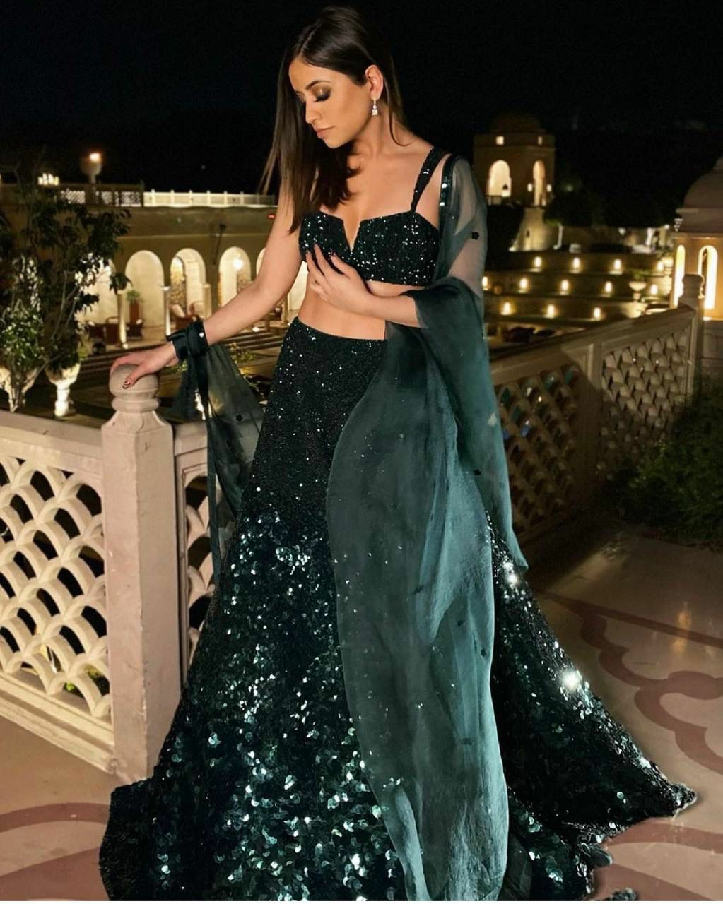 Gleaming Green Lehenga Choli