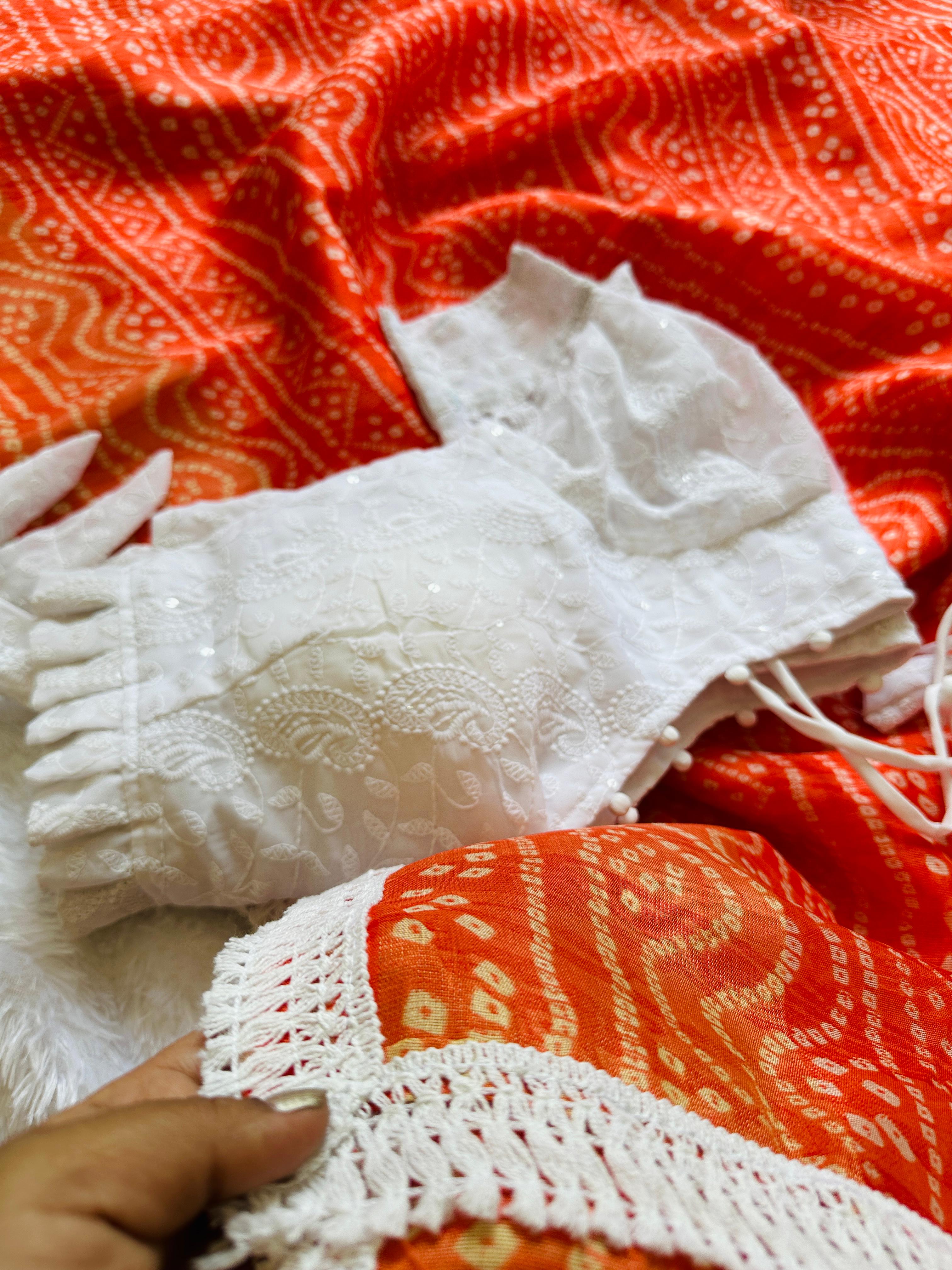 Summertime Tinted Bandhej Sarees