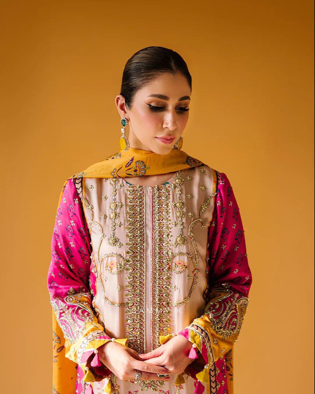 Vibrant dual tone Kurti - Palazzo Set