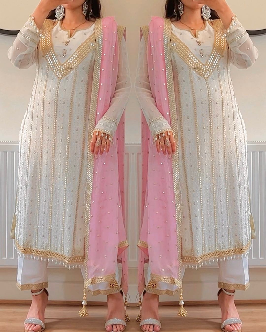 Pearl Pink Elegance Salwar Suit