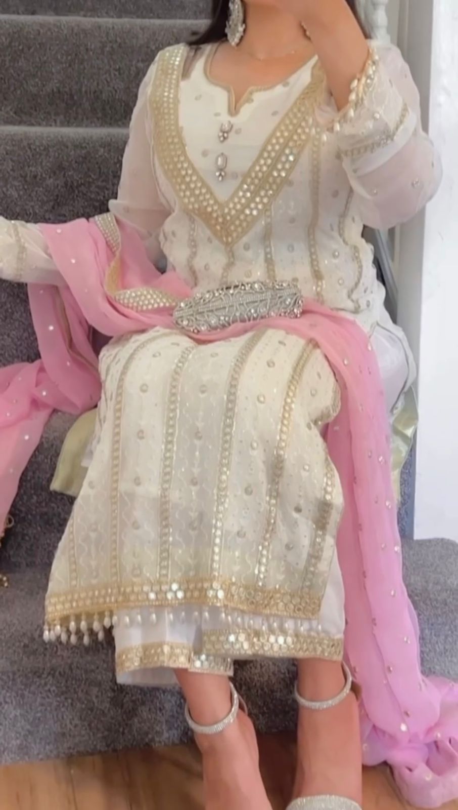 Pearl Pink Elegance Salwar Suit