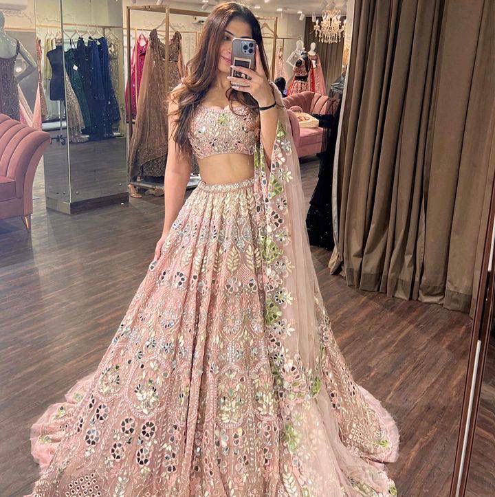 Rosy Glimmer Lehenga