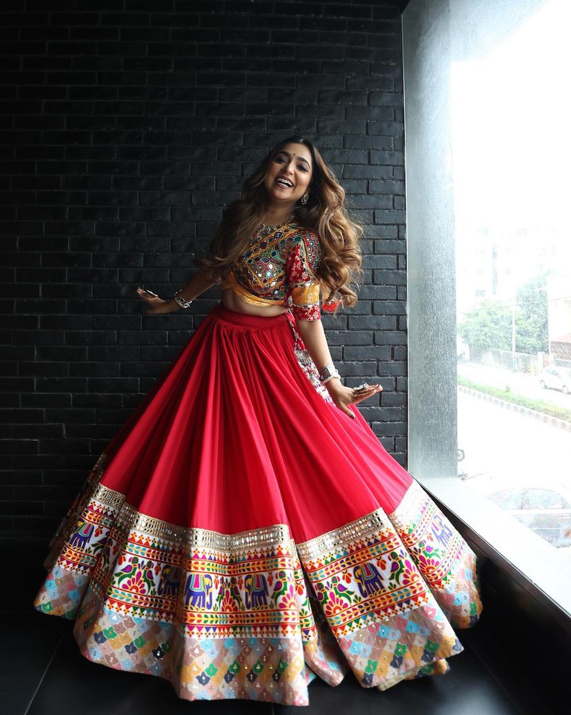 Heritage Folk Art Navratri Lehenga