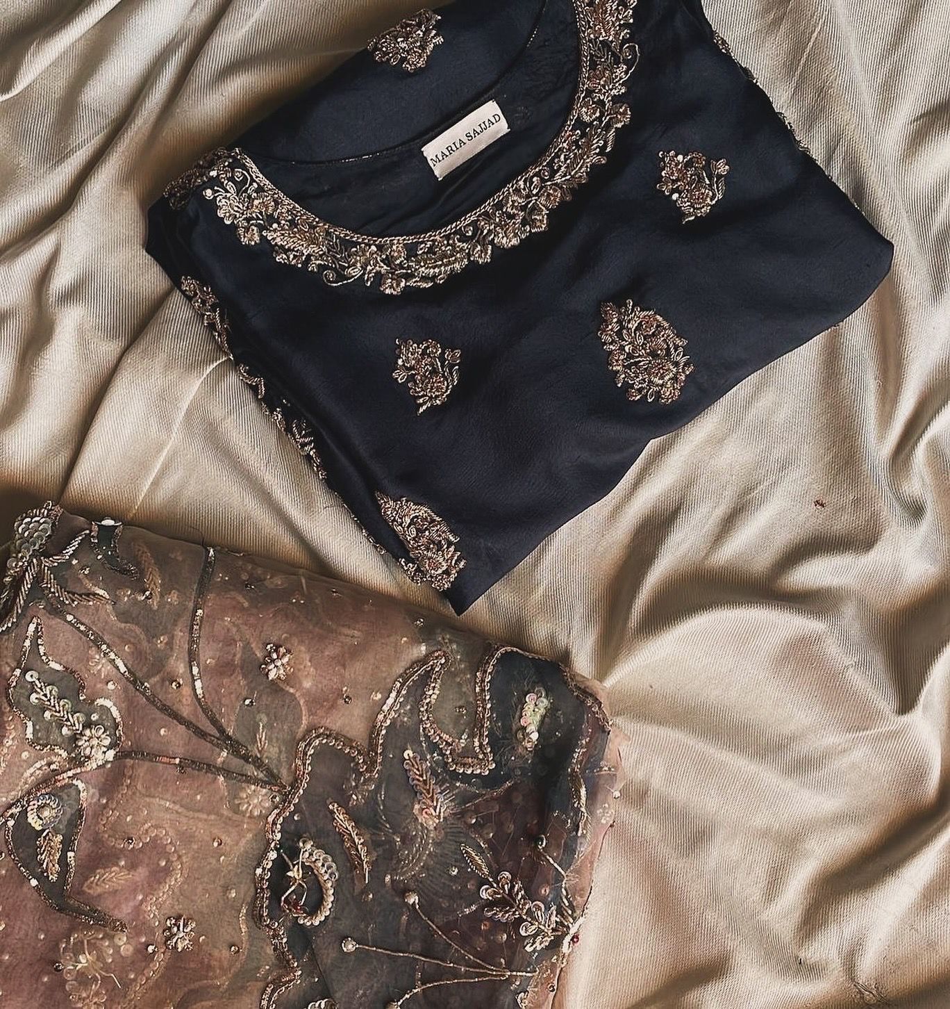Shandar Black Sharara Set