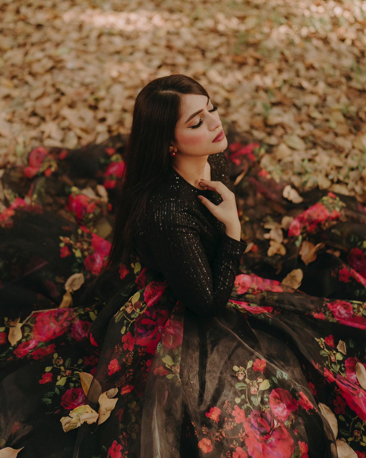 Rose Radiance Floral Printed Lehenga Choli