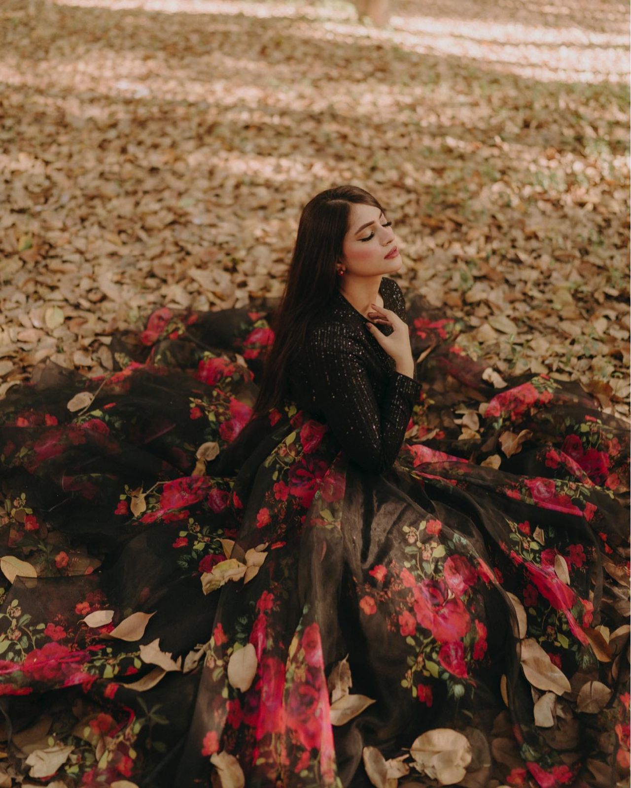 Rose Radiance Floral Printed Lehenga Choli