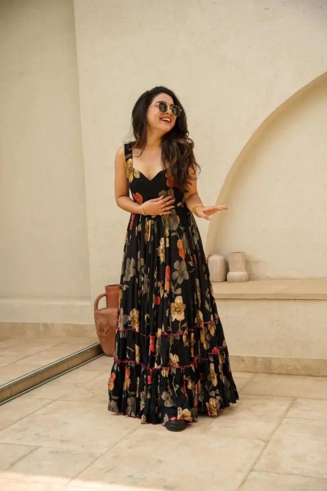 Vivid Elegance Anarkali Gown