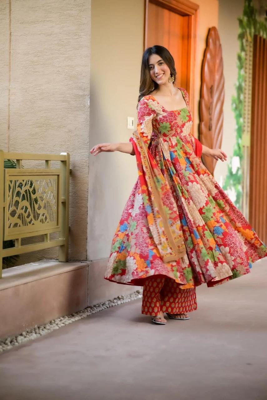 Vivid Blossom Anarkali Set