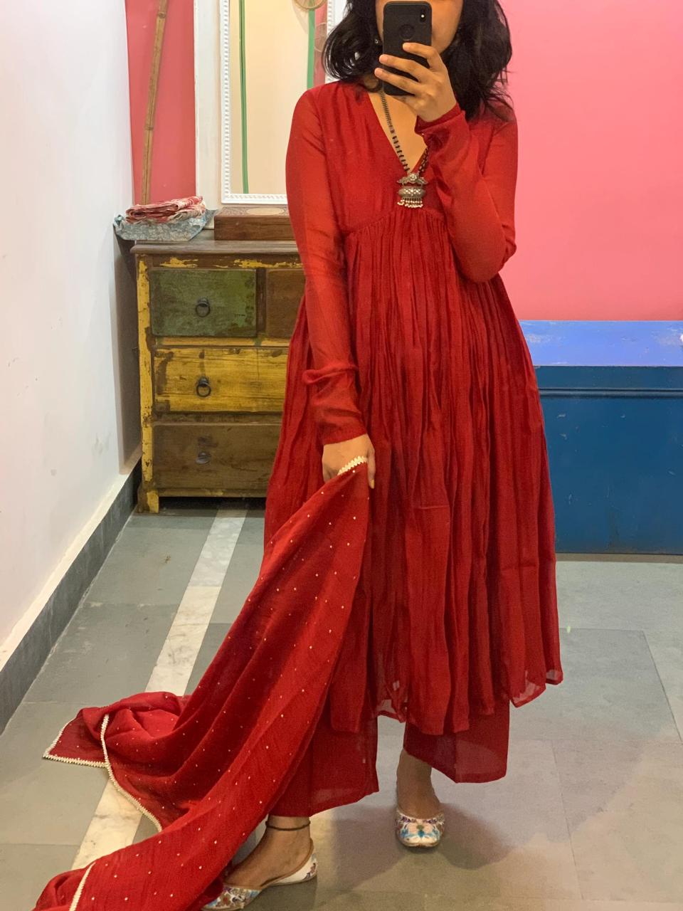 Simple Hasina Anarkali Set