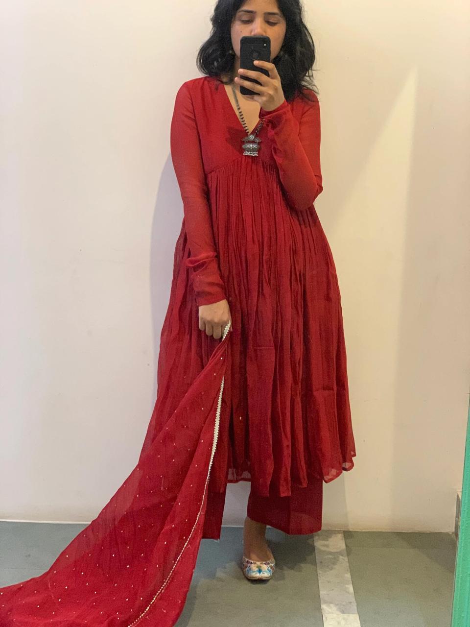 Simple Hasina Anarkali Set