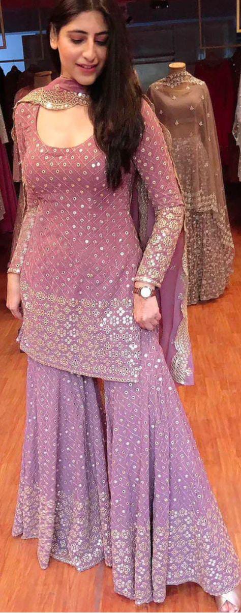 Lilac Yankita Sharara Suit