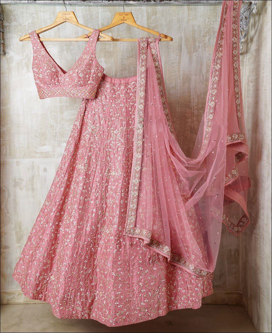 Regal Blossom Satin Lehenga Choli
