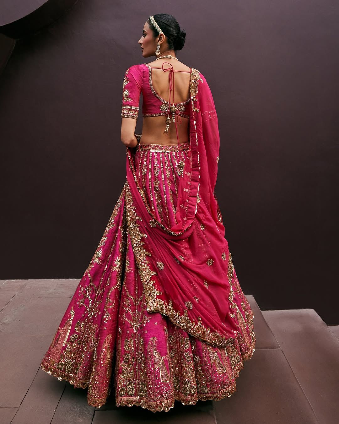 Fairy Tale Pink Bride Lehenga Choli