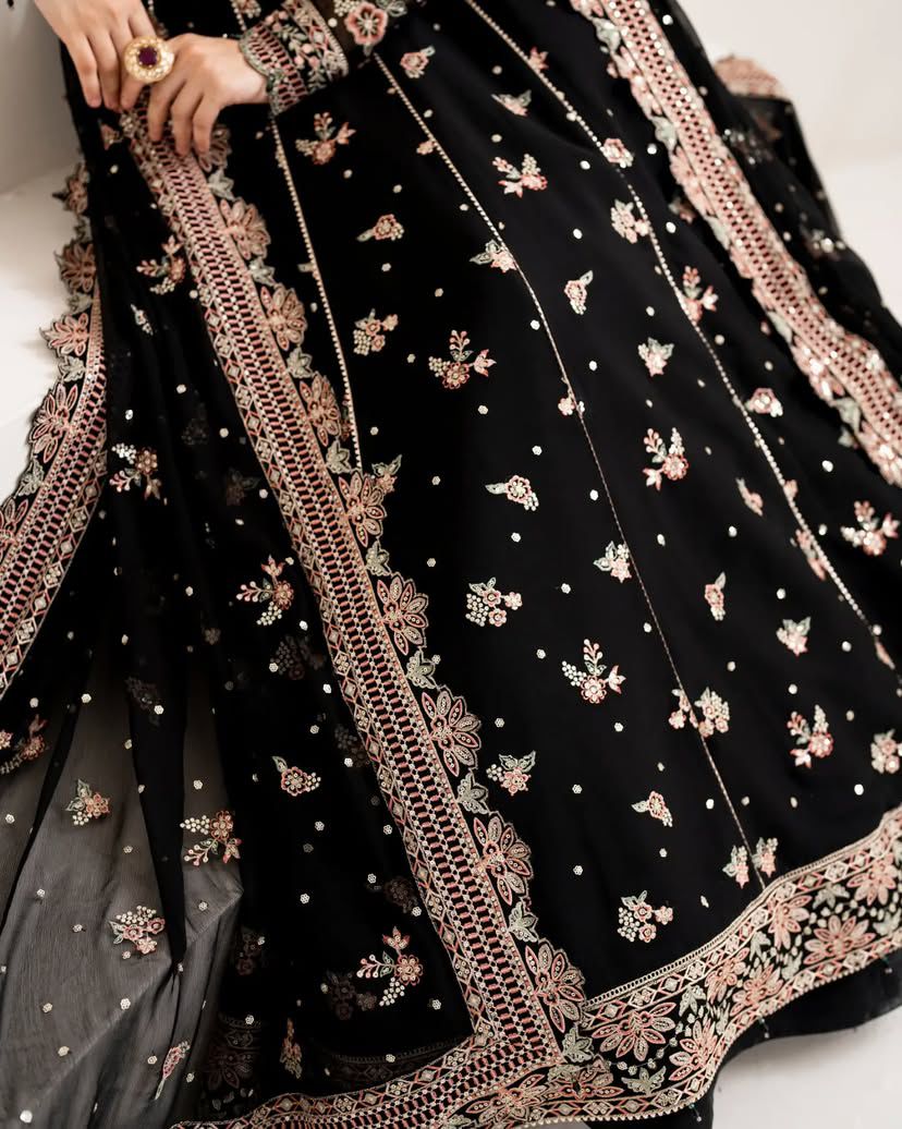 Black Orchid Beauty Anarkali Gown