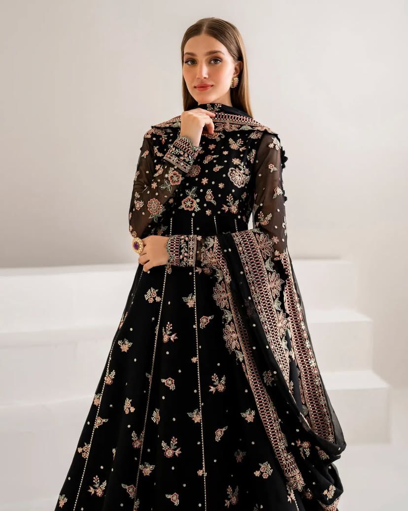 Black Orchid Beauty Anarkali Gown