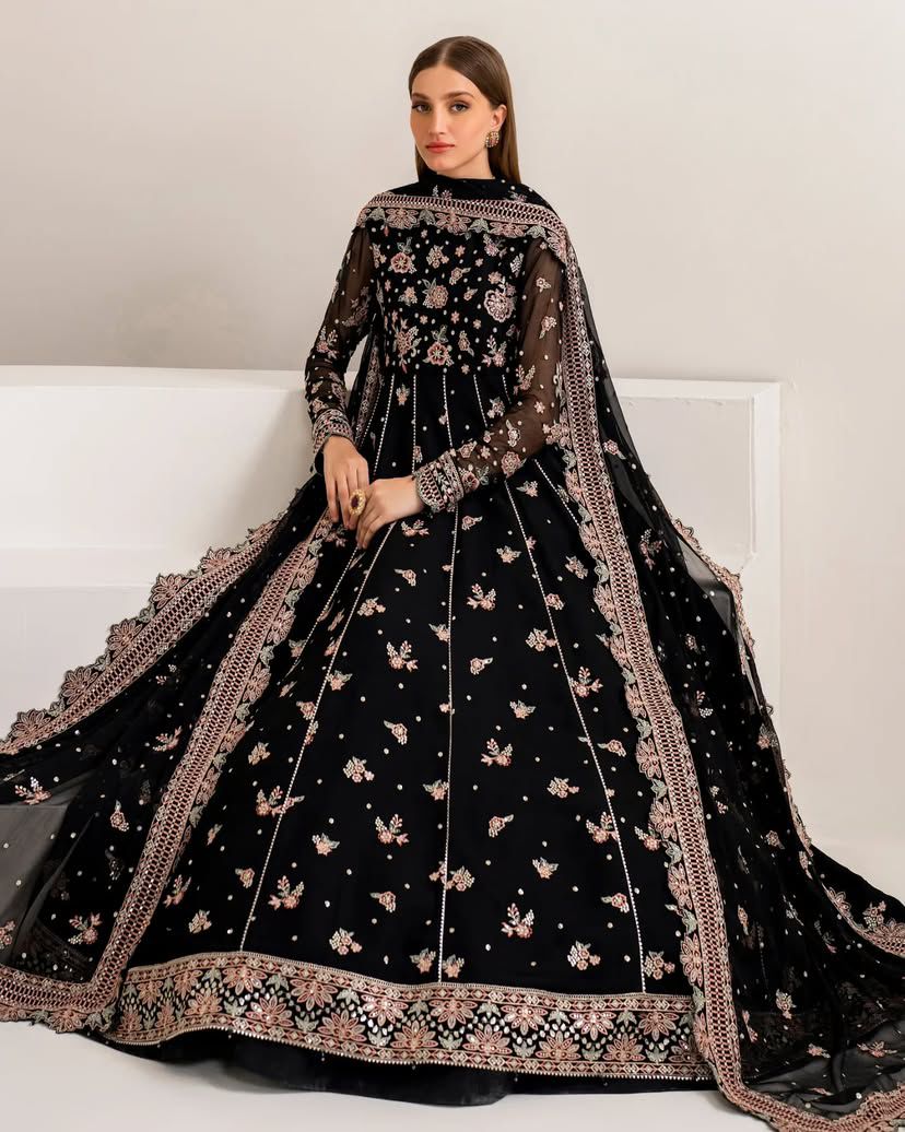 Black Orchid Beauty Anarkali Gown