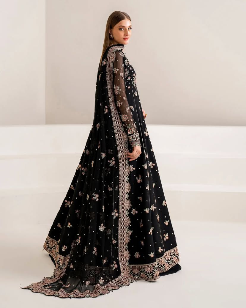 Black Orchid Beauty Anarkali Gown