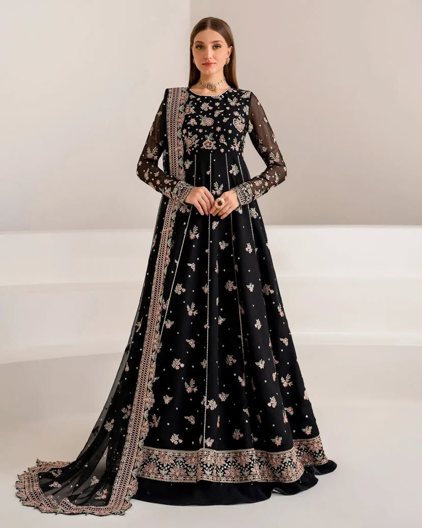 Black Orchid Beauty Anarkali Gown