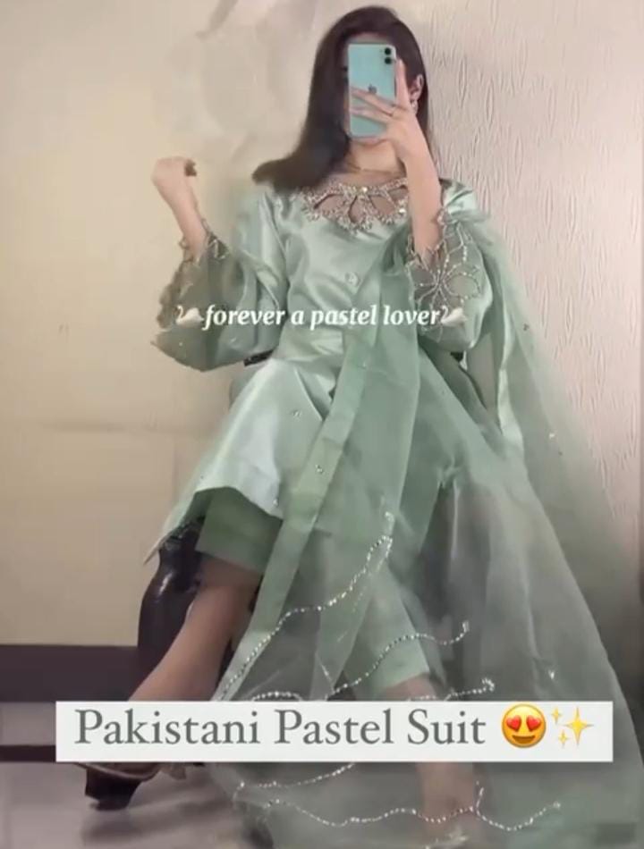 Pastel Floral Pakistani Salwar Suit