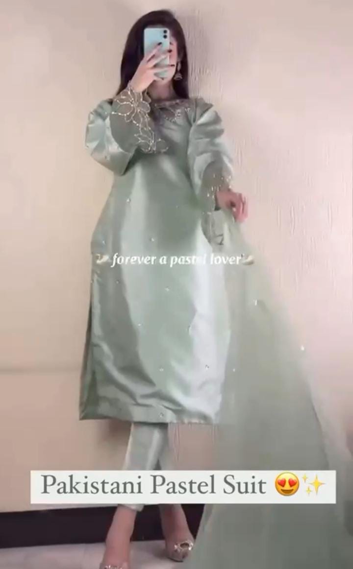 Pastel Floral Pakistani Salwar Suit