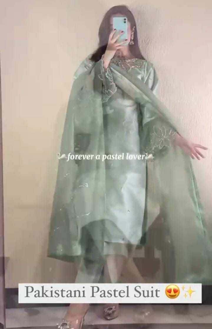 Pastel Floral Pakistani Salwar Suit