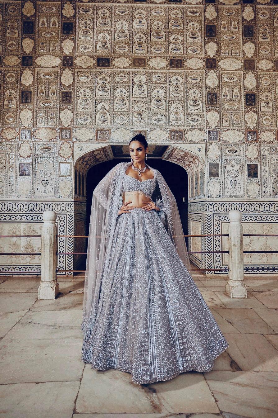 Ashen Allure Lehenga Choli