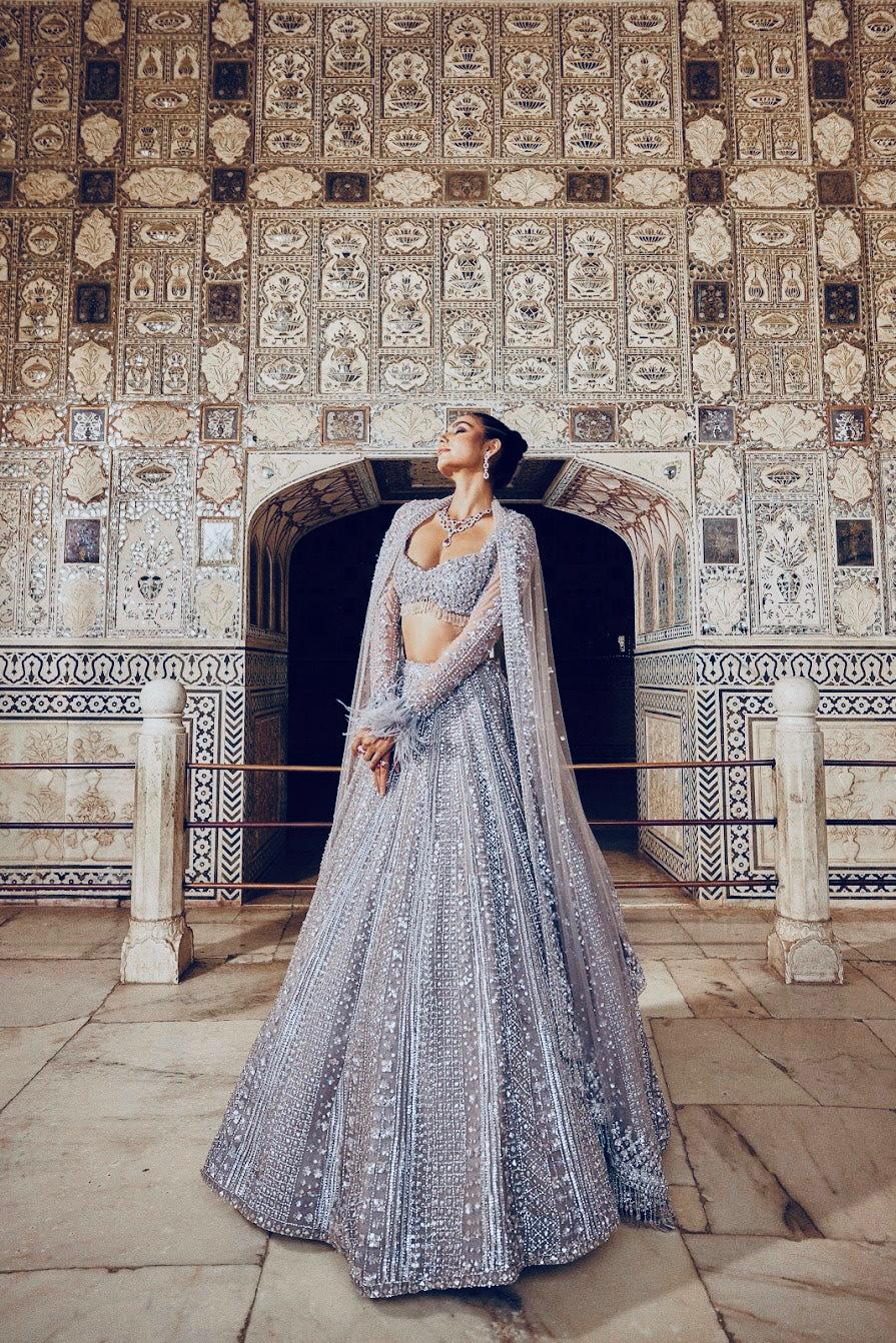 Ashen Allure Lehenga Choli