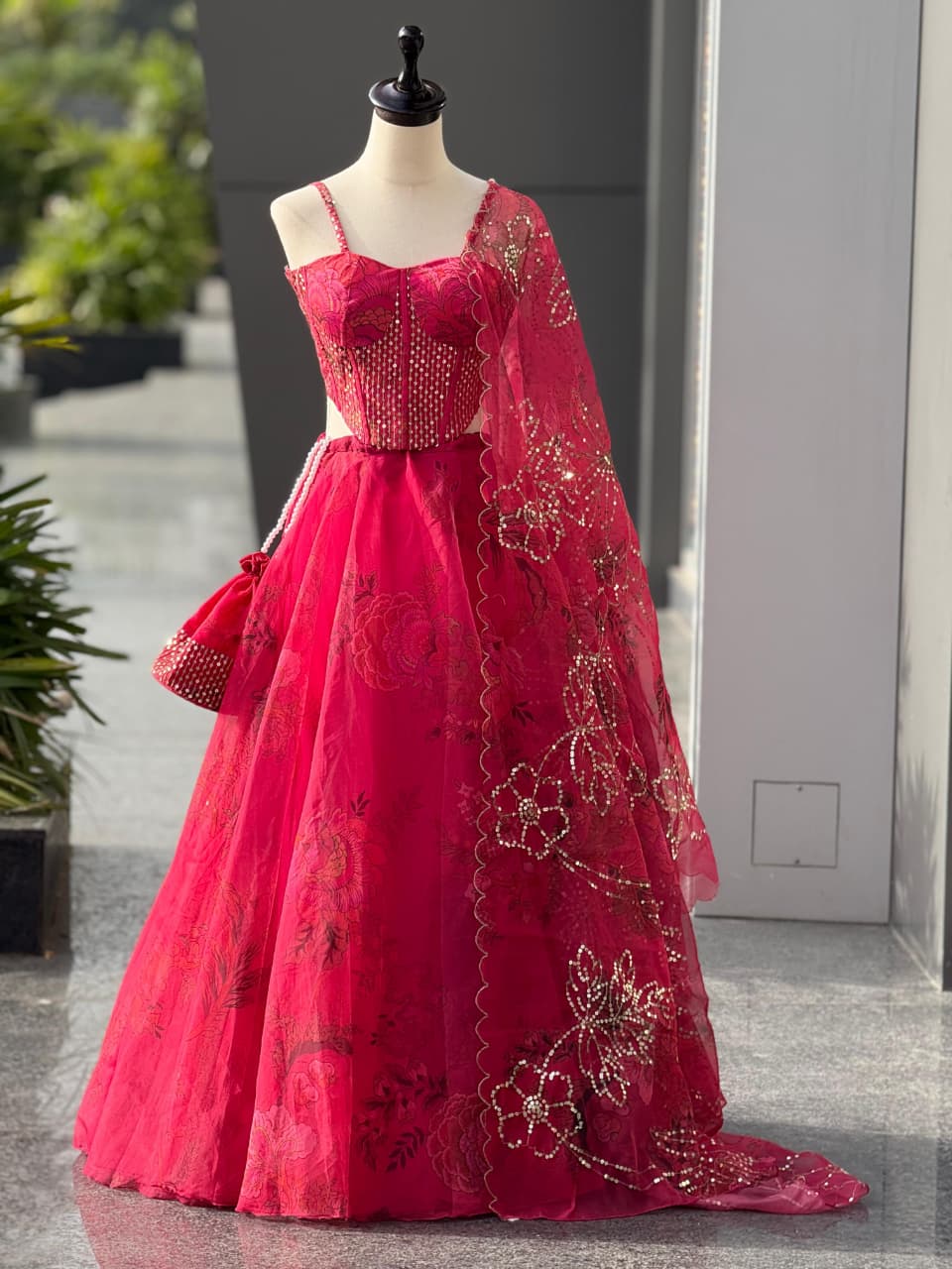 Luna Loom With Batwa Bag Lehenga Choli