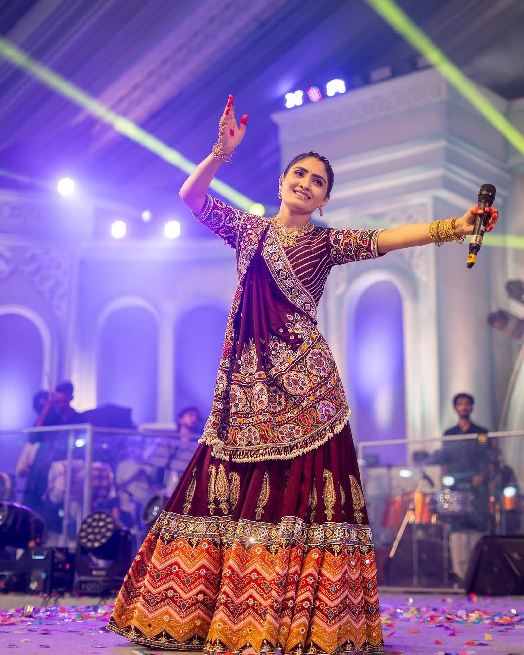 Ajrakh Aura Navratri Lehenga Choli