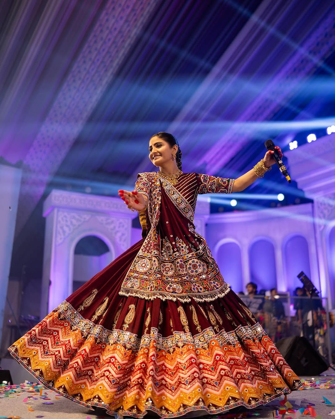 Ajrakh Aura Navratri Lehenga Choli