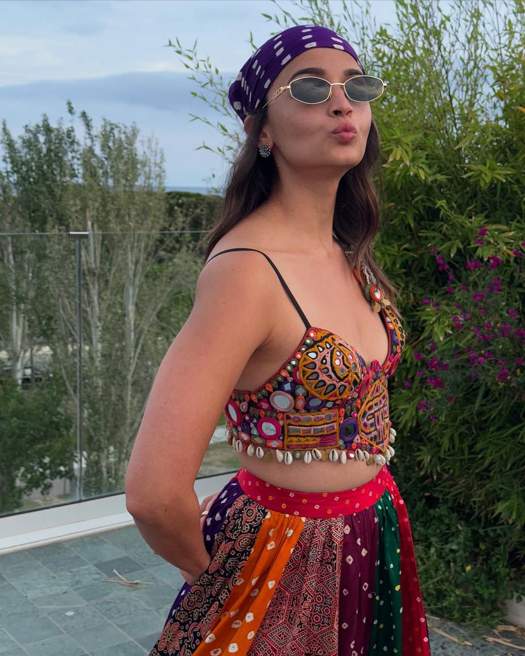 Alia Bhatt Bhandej Navratri Lehenga Choli
