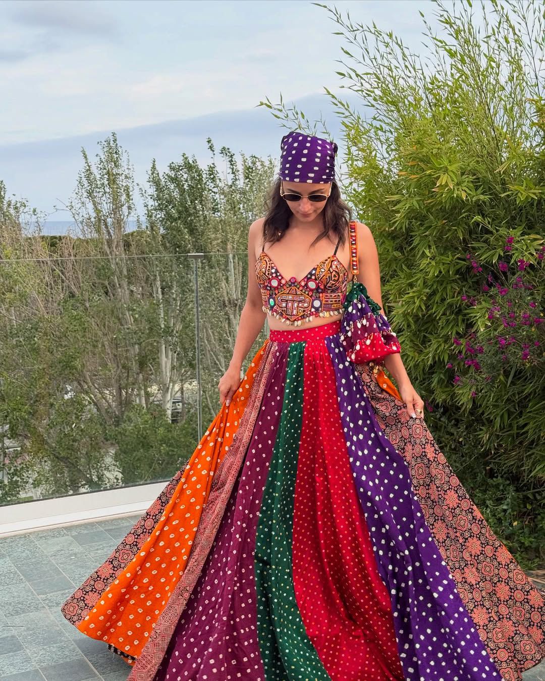 Alia Bhatt Bhandej Navratri Lehenga Choli