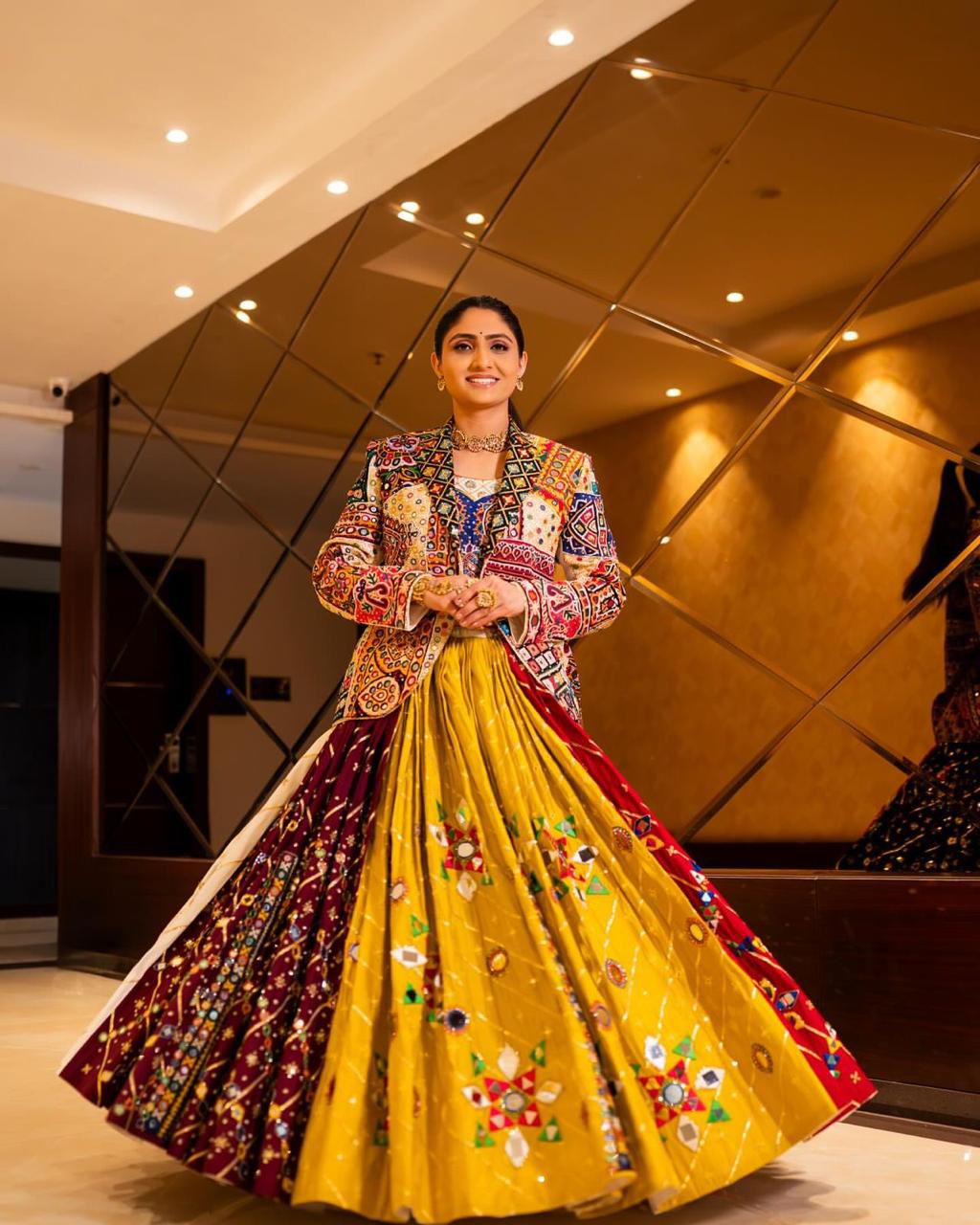 Mandira Moods With Koti Navratri Lehenga Choli