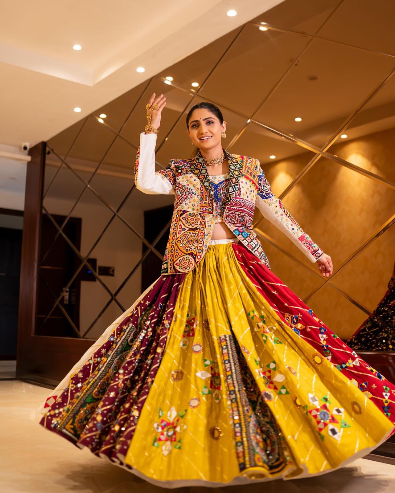 Mandira Moods With Koti Navratri Lehenga Choli
