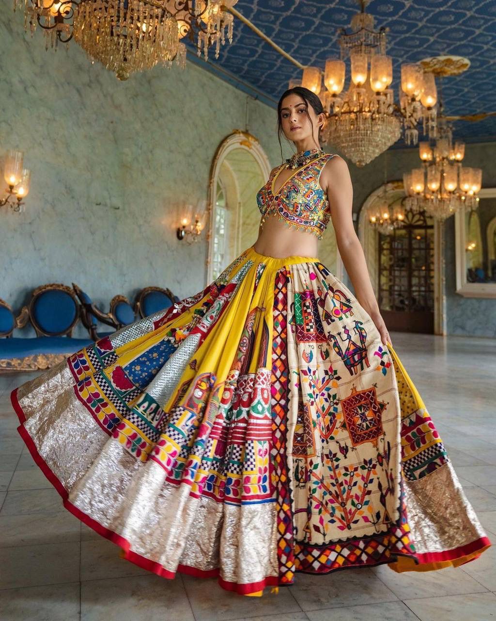 Nau Rango Ka Safar Navratri Lehenga Choli