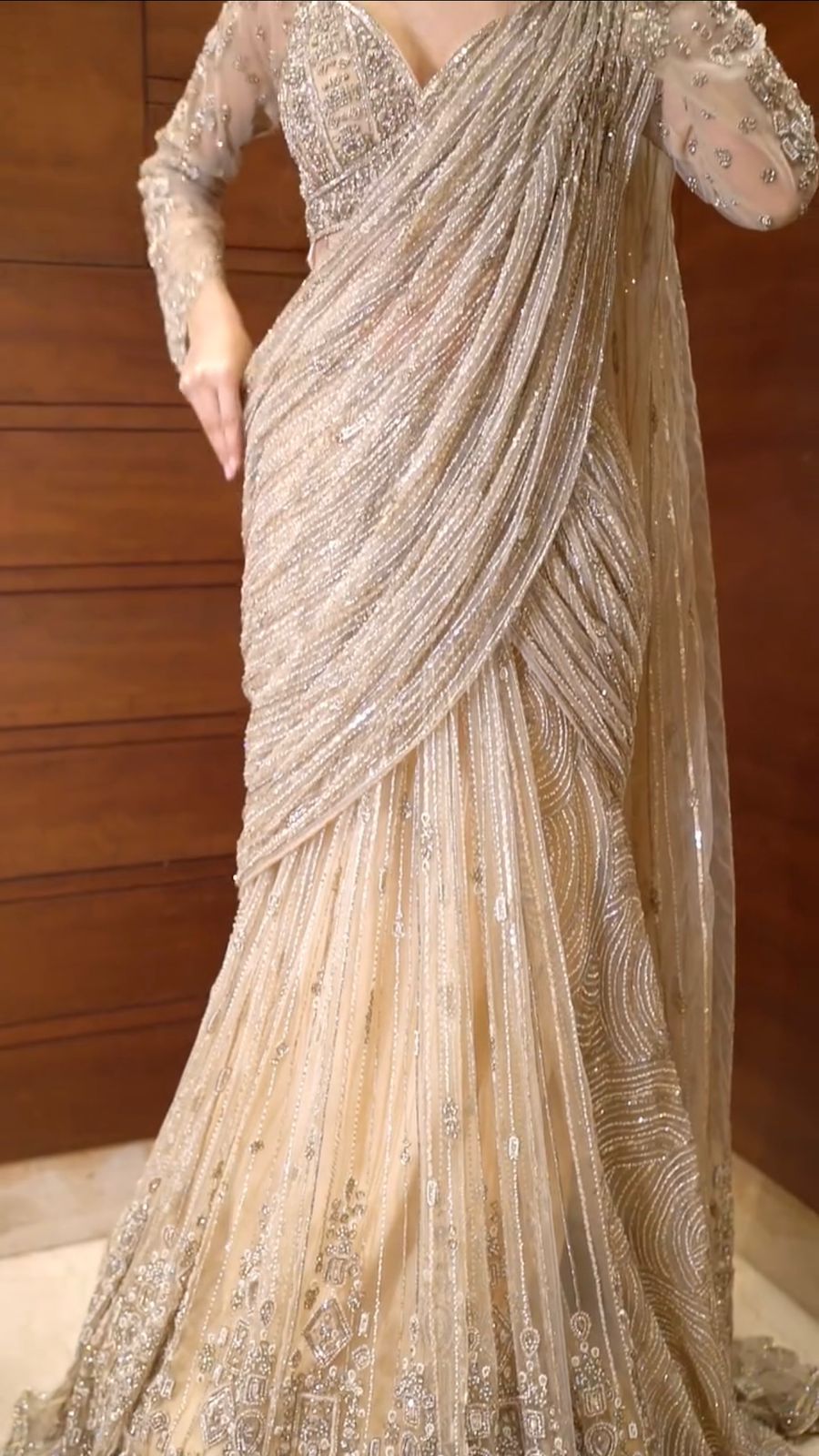 Swarovski Sheen Ready To Wear Saree