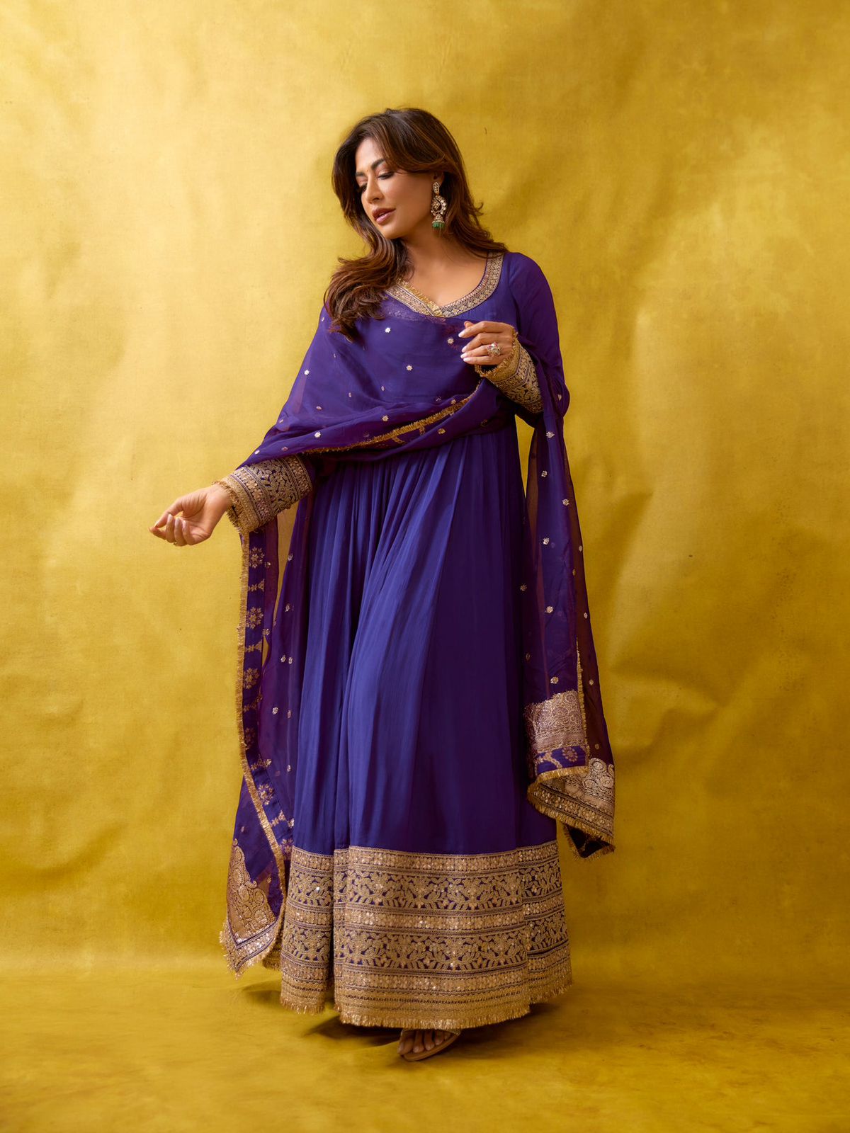 Chitrangda Inspried Gown With Dupatta