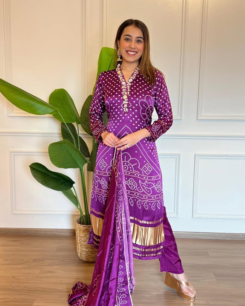 Kashni Bandhani Salwar Suit